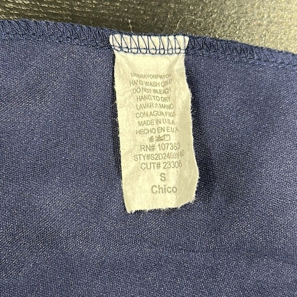 Tobi Blue Mini Dress with Crochet Flower Waist Insert - S - Picture 6 of 10